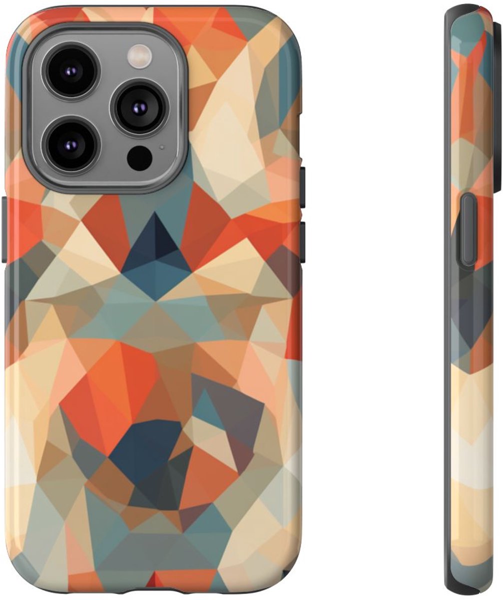 Geometrisch Abstract Patroon – Telefoonhoesje Geschikt voor iPhone 14 Pro