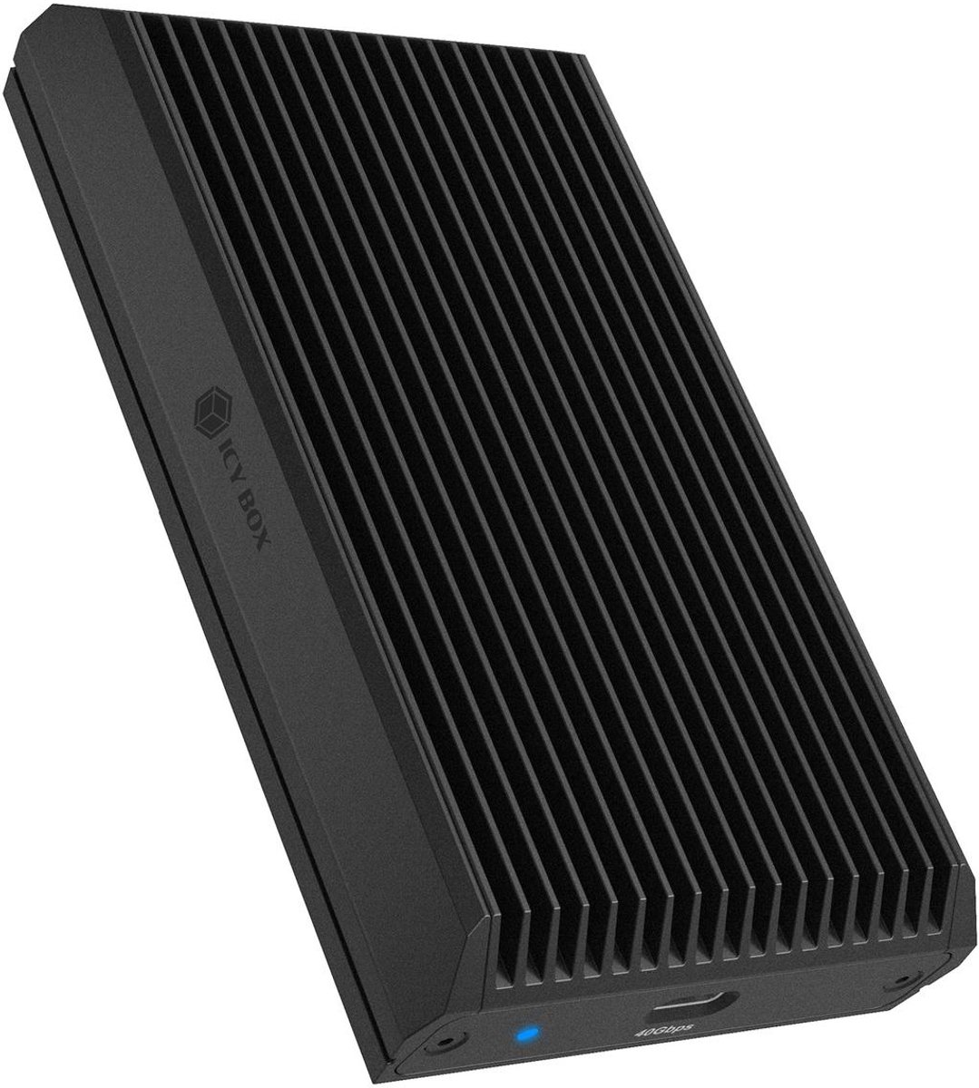 ICY BOX IB-1920M-C42, SDD-behuizing, M.2, M.2, 40 Gbit/s, USB-aansluiting, Zwart