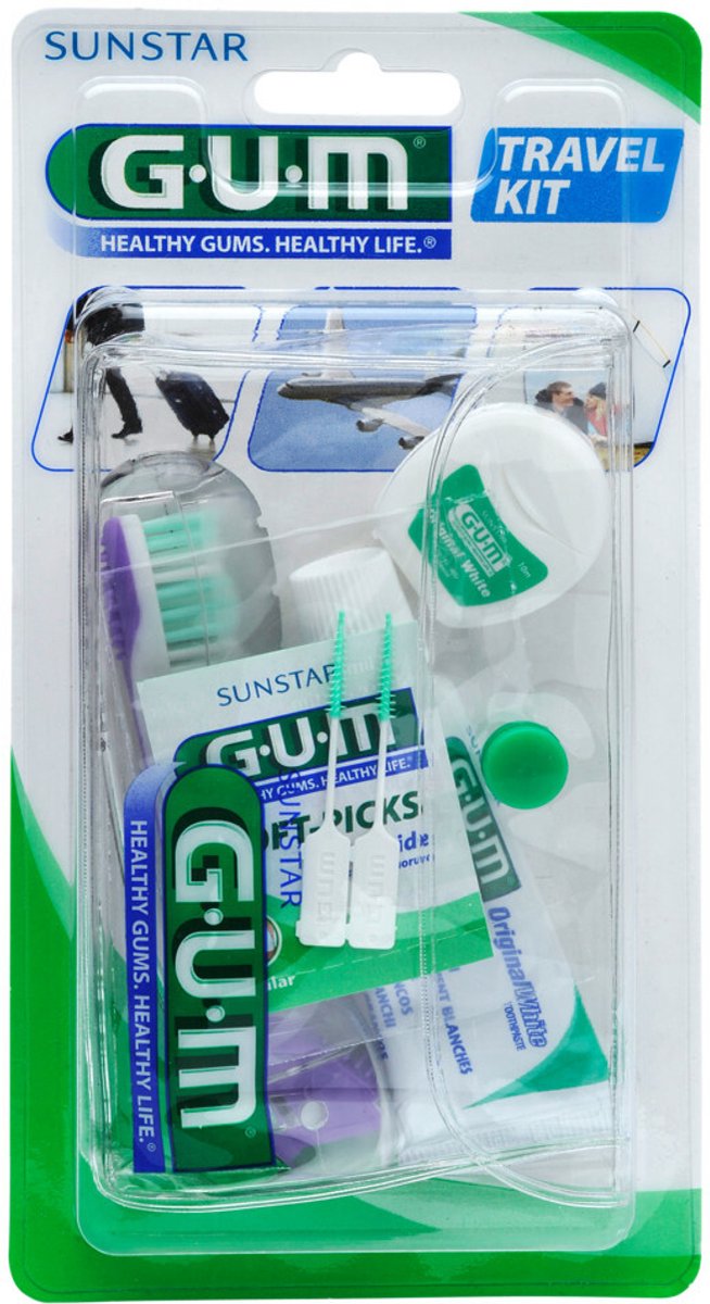 GUM - Travel Kit - 4 x 1 stuk - Voordeelverpakking