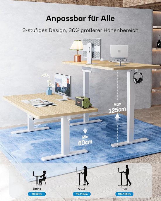 Stand Up Elektrisch Zit-Sta Bureau - Ergonomisch & Krachtig