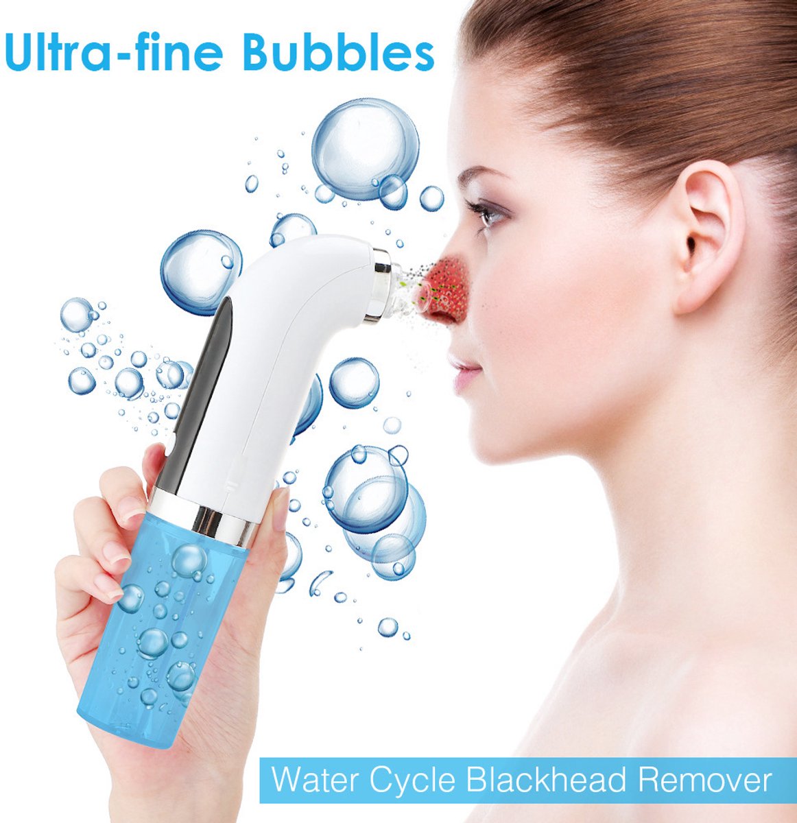 Gezichtsreiniger voor mee-eters, vacuümporiënabsorber, elektrische acne-mee-eterreiniger, USB-oplaadbaar, watercirculatie, gezichtsreinigingstool