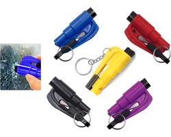 Veiligheidshamer - 5 stuks - Noodhamer - Auto Hamer - Met Gordelsnijder - Autoaccessoires - Ruitenbreker - Draagbare - Glasbreker en gordelsnijder voor noodgevallen - Veilig Onderweg - Auto Accessoires