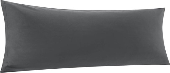 Kussensloop 40x145cm pour kussen latéral - Housse en coton avec fermeture éclair - Anthracite - Housse de kussen avec 2-3 mots-clés ajoutés pour l'optimisation.
