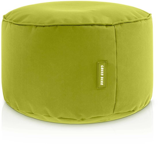 Green Bean® Zitzakkruk "Stay" 45x25cm met EPS-korrelvulling - Voetenbank Zitpoef voor Zitzakken - Voetensteun Zitkussen Kruk Groen