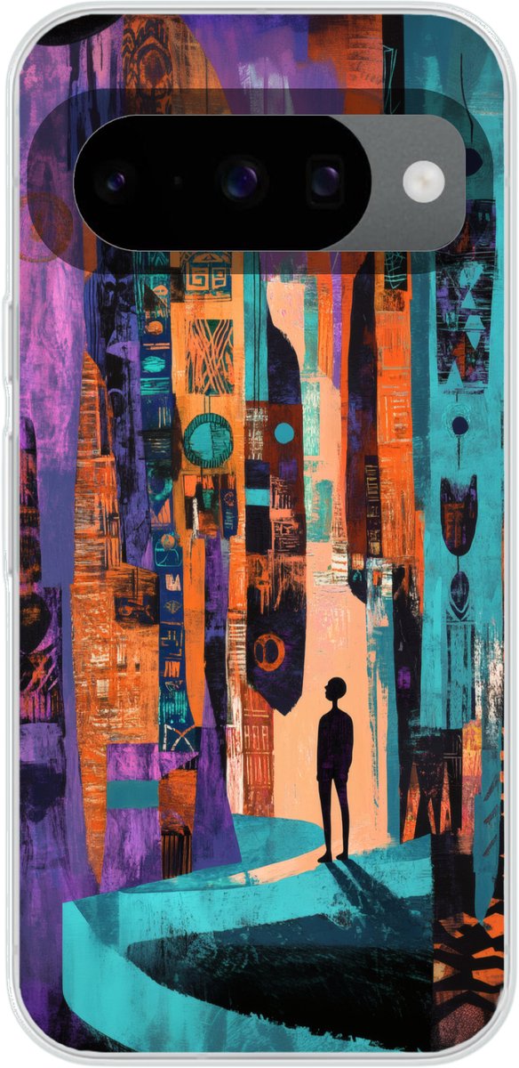 Telefoonhoesje Geschikt voor Google Pixel 10 Pro hoesje - Abstract - Figuren - Kleurrijk - Siliconen Telefoonhoesje Telefoonhoesje