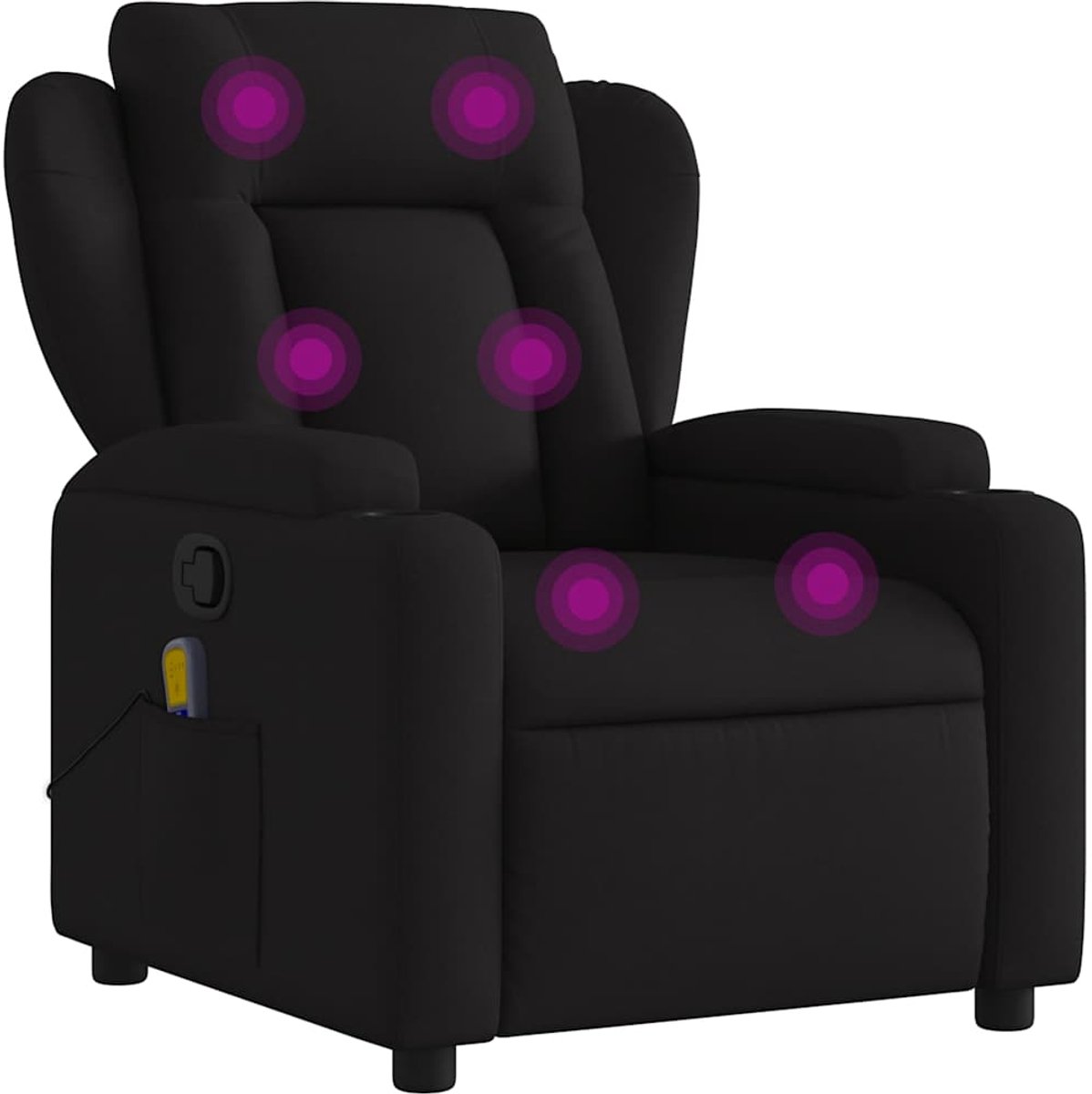 vidaXL Massagestoel - met - zwarte - stof