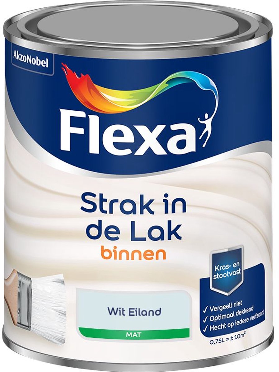 Flexa - Strak in de Lak Binnenlak Mat - Wit Eiland - Mengverf - 0.75 L