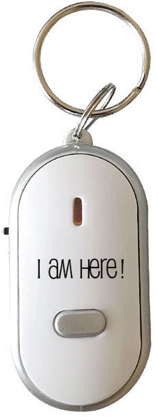 Porte-clés sifflant Bellatio Design - Blanc - Plastique - 5 mètres - Trouver des clés