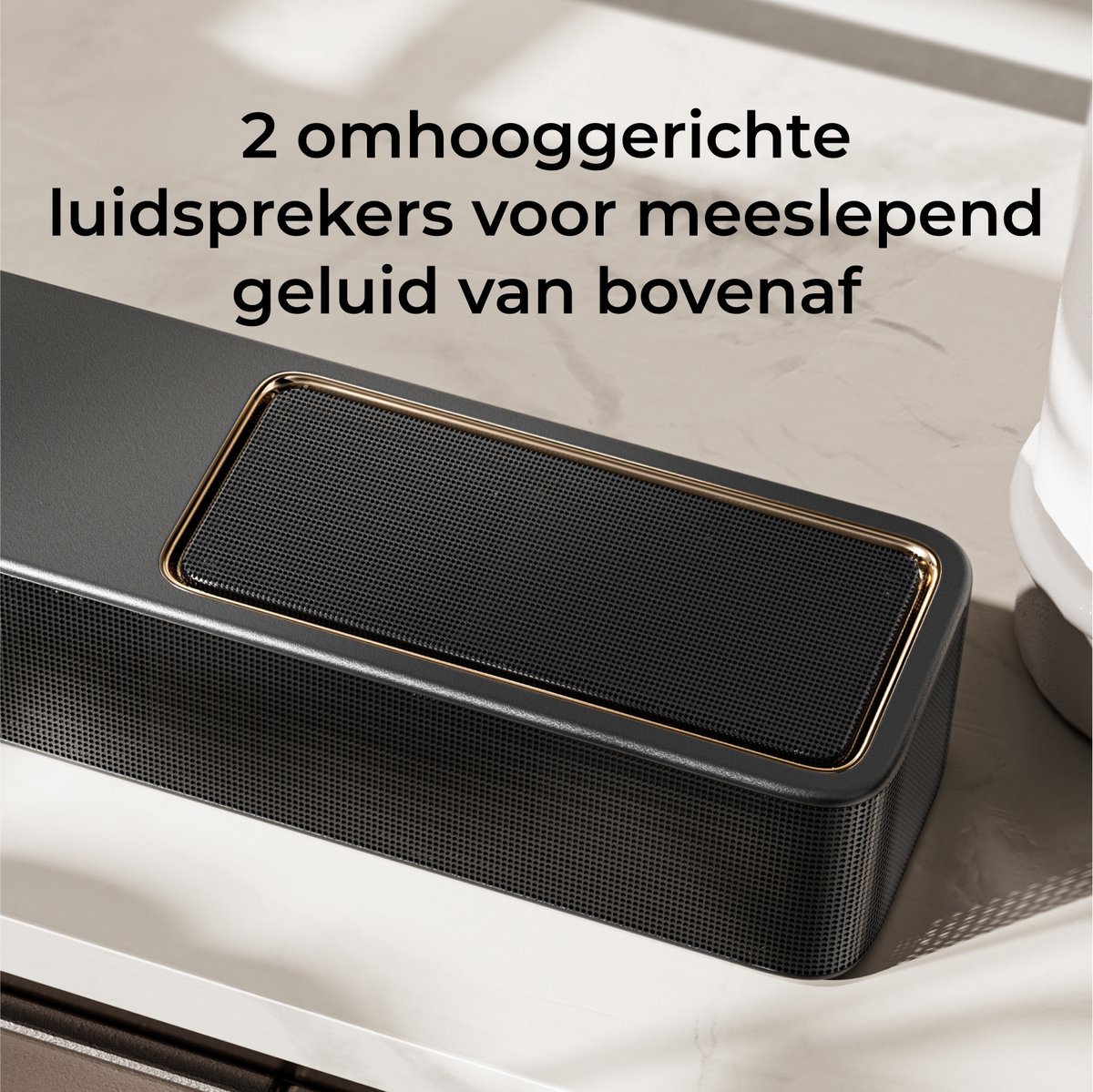 Afbeelding 3 van ULTIMEA Skywave X40 5.1.2 Dolby Atmos Soundbar met Draadloze Subwoofer en 2 Achterspeakers - Soundbar voor TV - Zwart