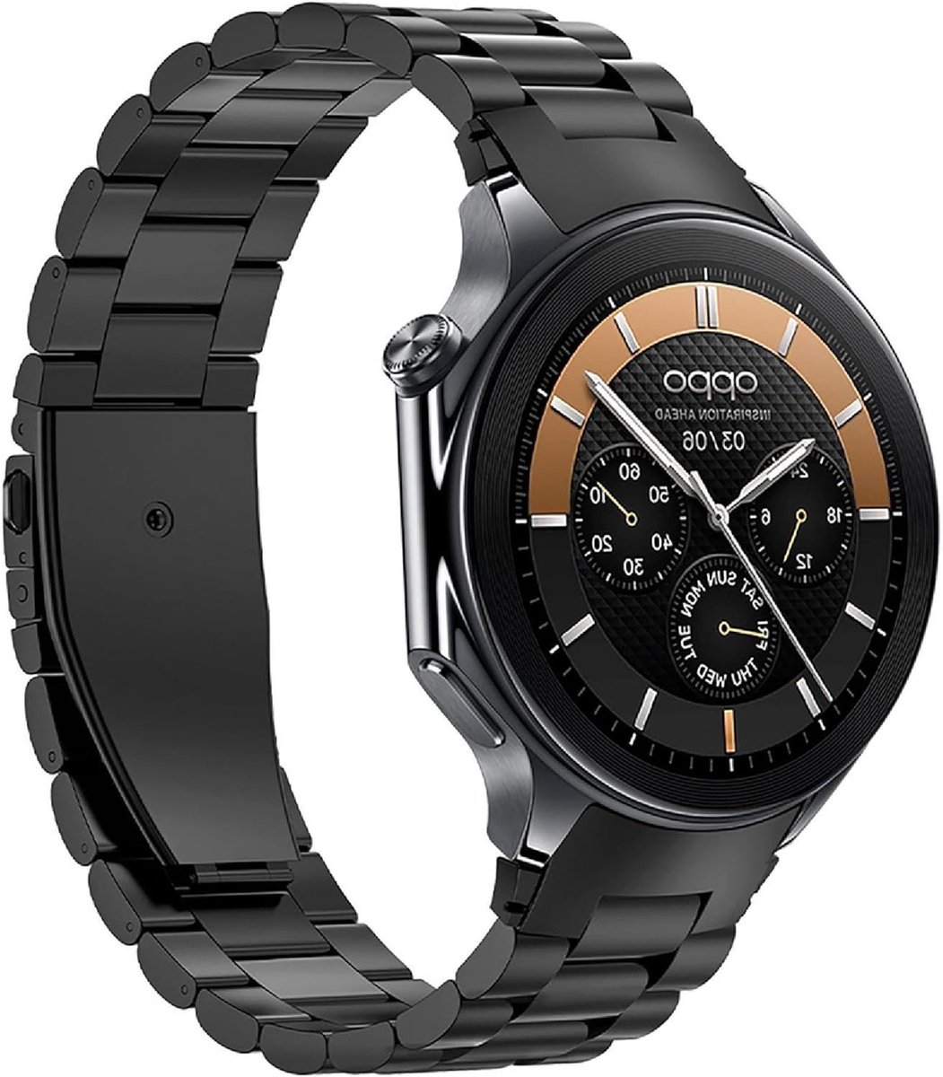 Band compatibel met smartwatch, roestvrij stalen horlogeband, vervangende band voor OnePlus Watch 2 [slijtvast] [lichtgewicht]