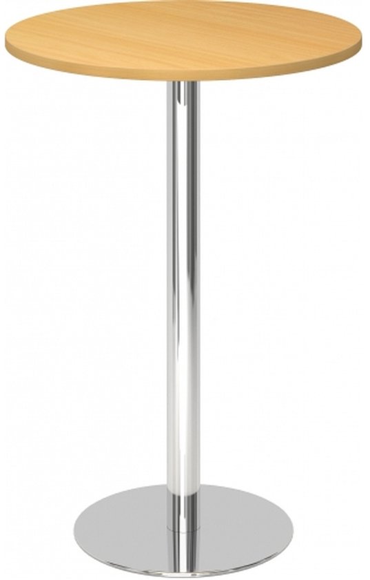 hjh OFFICE PRO Bistro H80R C - Table de conférence système Hêtre / Chrome