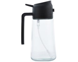 Sprayer - Olijfolie Sprayer, Glazen Olie Spray Fles, Keuken Olie Spray, Grill Accessoires - Oliepomp, Geschikt voor Airfryer Spray Fles, Keuken, Kookspray, Zwart