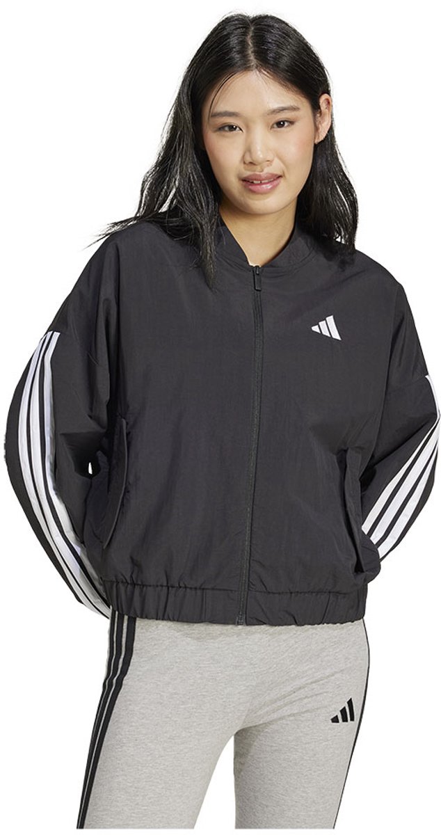 Adidas Essentials 3 Stripes Lifestyle Woven Bomberjack XS Vrouw Zwart
