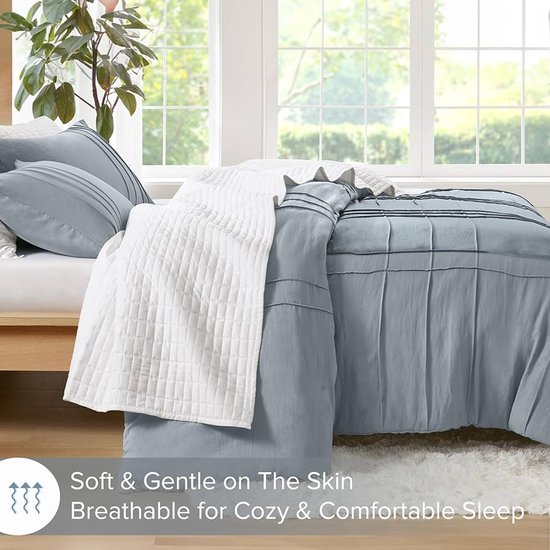 Pamposh Beddengoedset voor tweepersoonsbedden; premium dekbedovertrek van geborsteld microvezel, ultrazacht, hypoallergeen, strijkvrij, luxe beddengoedset met ritssluiting Pamposh Beddengoedset voor tweepersoonsbedden; premium dekbedovertrek van geborsteld microvezel, ultrazacht, hypoallergeen, strijkvrij, luxe beddengoedset met ritssluiting