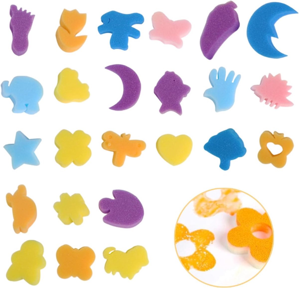 Sponge Brush Painting voor Kinderen - Dierlijke Vorm - Foam Picking Brush voor Schilderen - Ambachten - Keramiek - DIY Schildertools