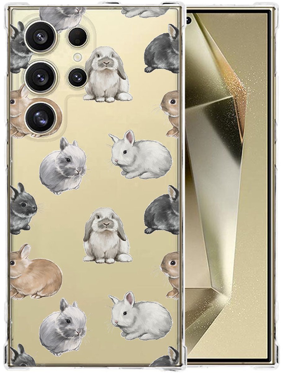 Samsung Galaxy S25 Ultra Hoesje - Konijntjes TPU Antishock