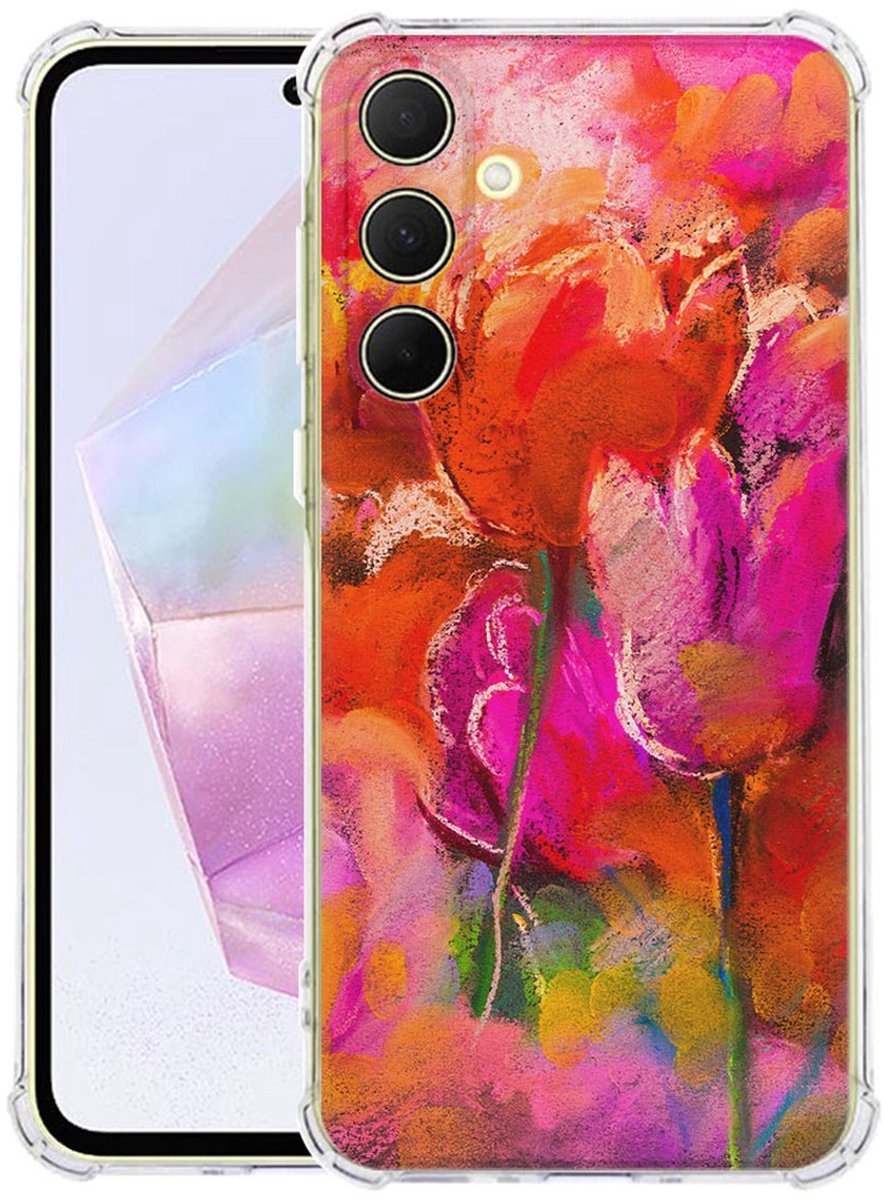 Samsung Galaxy A56 Hoesje - Tulips TPU Antishock