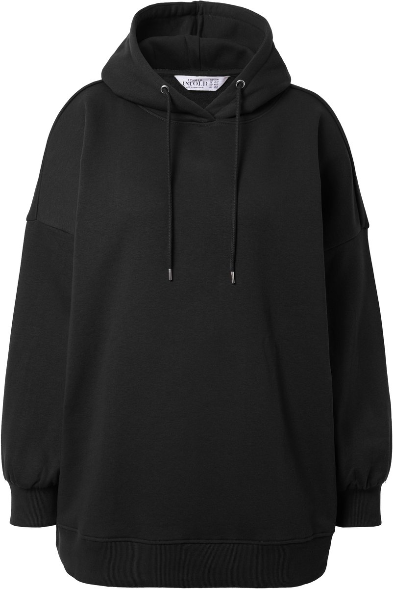 Studio Untold - Dames - Hoodie oversized model capuchon - Zwart - Maat 42+