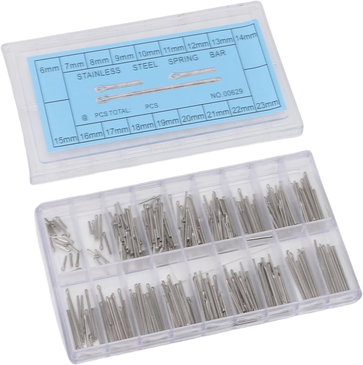270 PCS Horloge Band Link Cotter Pins - 6 Tot 23mm - 18 Maten - RVS Horlogeband Pins Vervangingskit