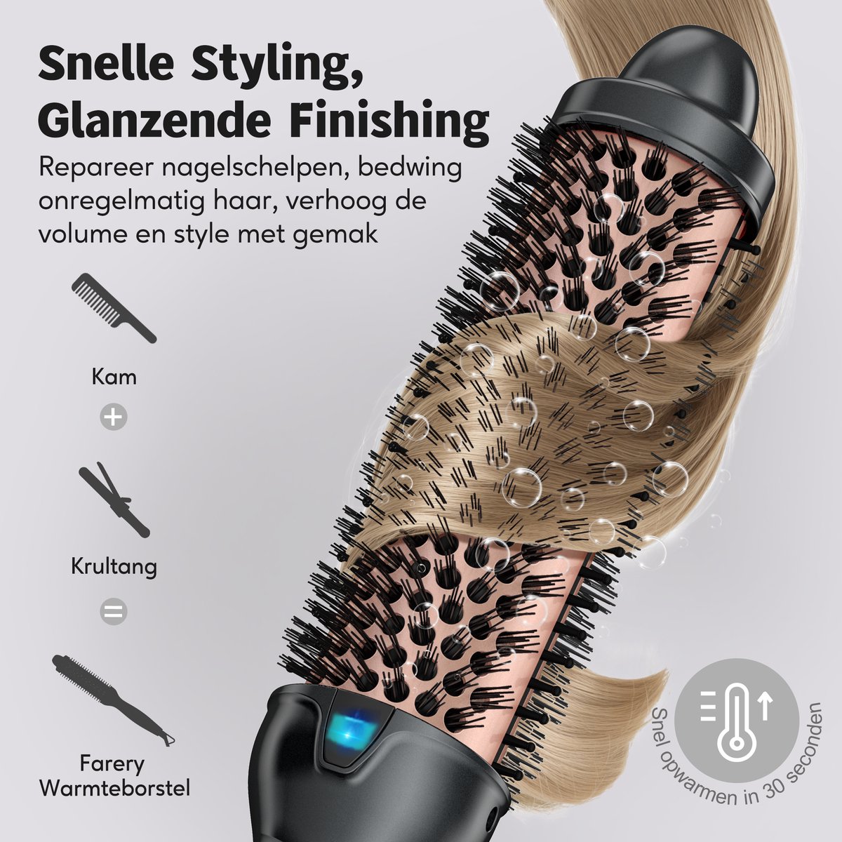 Farery Thermische Borstel - Krultang - 38MM Hete Borstel - afbeelding 3