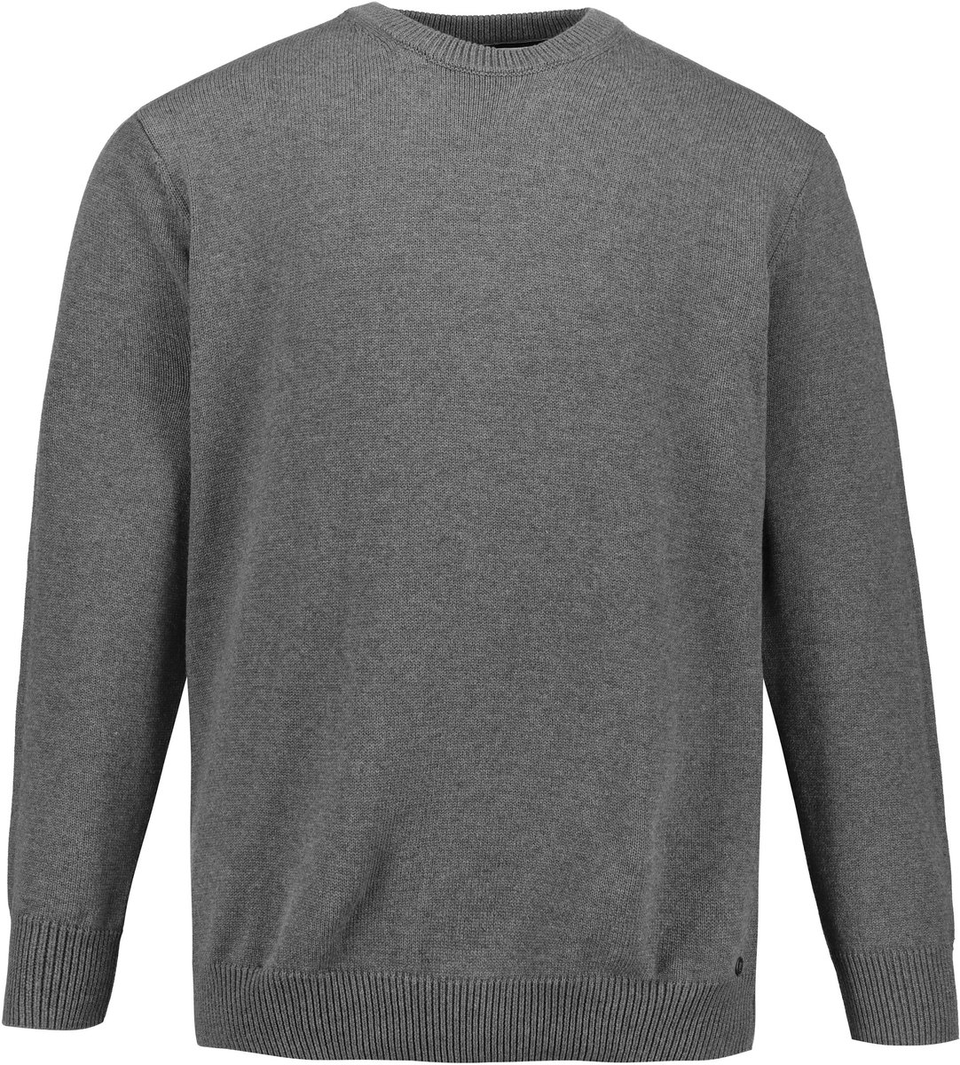 JP 1880 - Heren - Trui ronde hals katoen - Grijs melange - Maat 3XL