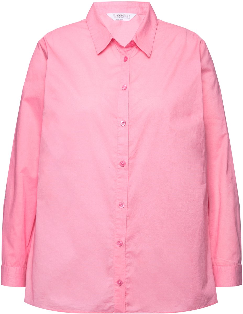 Angel of Style - Dames - Blouse oversized statementprint op de achterkant - Bleekroze - Maat 46