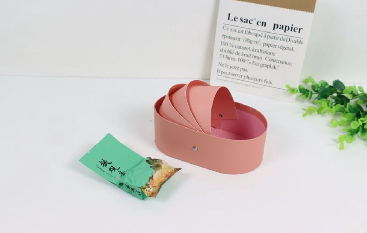 6 x Baby Wieg Vorm Geschenkdoos – 14.5*8.5*5cm - Donker Roze - Ideaal voor Traktaties, Kleine Cadeautjes & Snoepjes – Babyshower / Geboorte / Doopsuiker