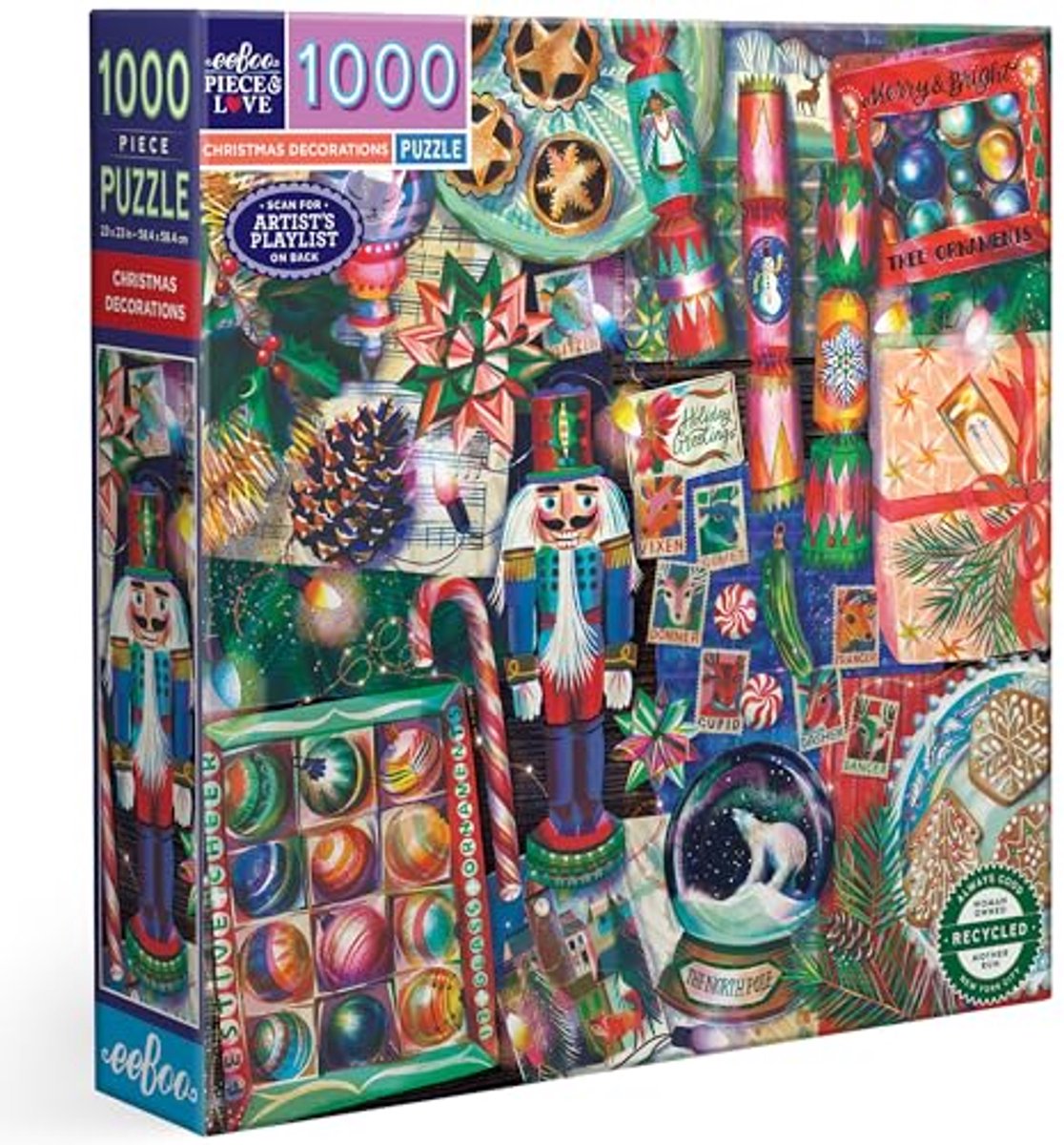 1000 stukjes Vierkante Puzzel Volwassen Kerstdecoratie 58,4 x 58,4 cm