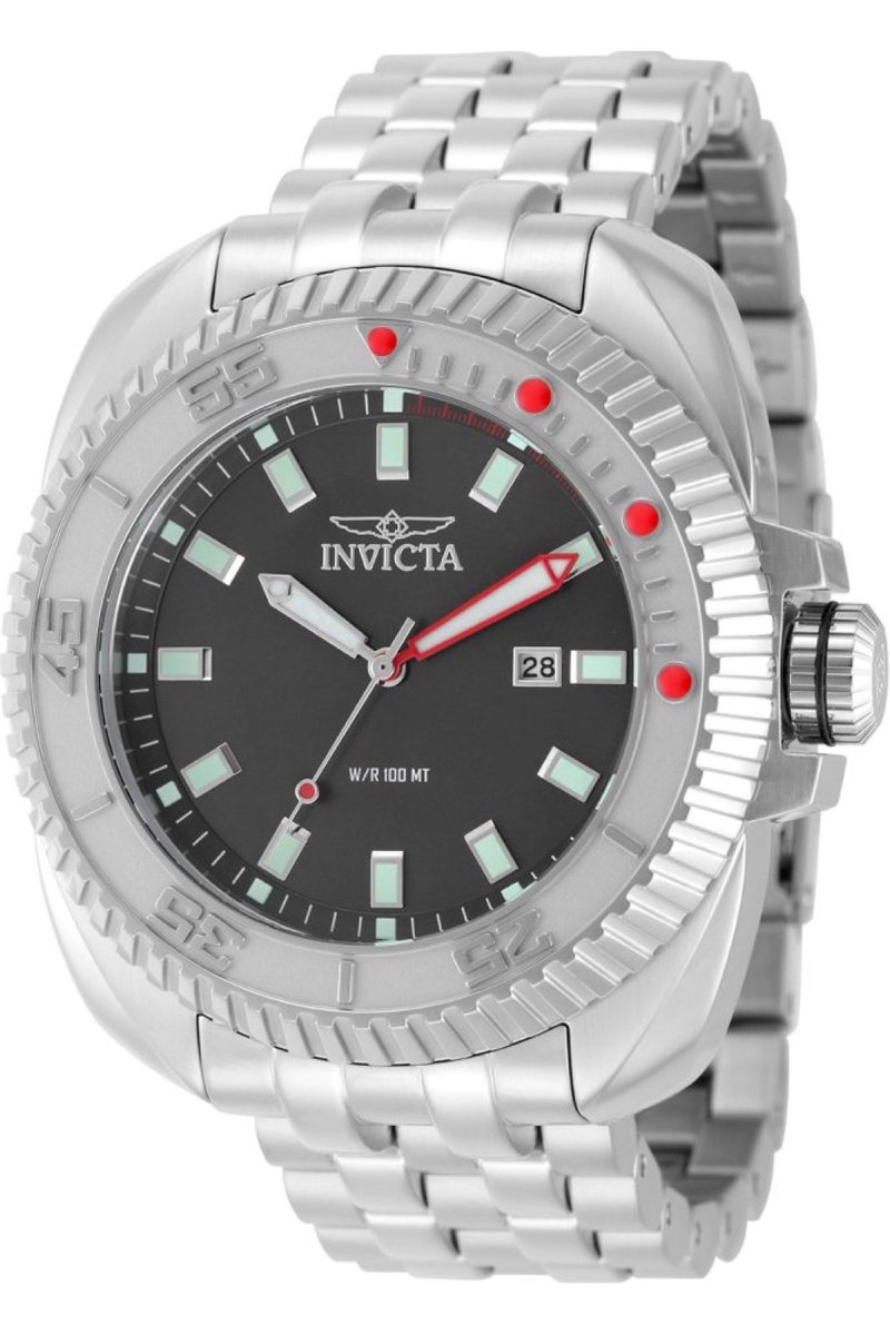 Invicta Coalition Forces 49778 Heren Horloge - Waterdicht - Analoog - Quartz Uurwerk - Roestvrij Staal met zwarte Wijzerplaat - 50mm