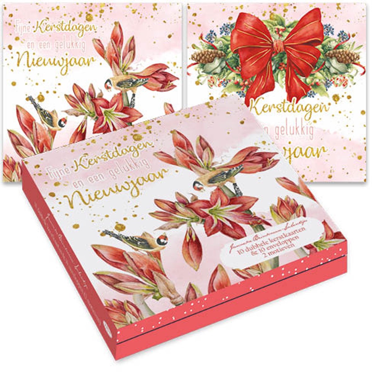 Janneke Brinkman kerstkaartenmapje - Strik - Amaryllis