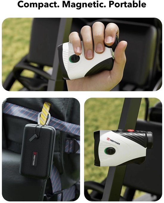 Novendo Goods - Rangefinder - Golfafstandsmeter - 1000 M - Oplaadbaar - Met helling berekening - Transflecterend LCD scherm - Wit van Novendo Goods — afbeelding 5