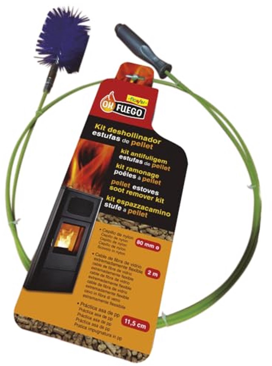 Schoorsteenveger voor Pelletkachels - 80 mm, 2 meter