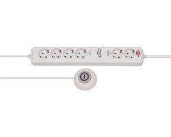 Eco-Line stekkerdoos Comfort Switch Plus EL CSP 24 6-voudig wit 1,5m H05VV-F 3G1,5 2 permanente, 4 schakelbare externe voetschakelaar