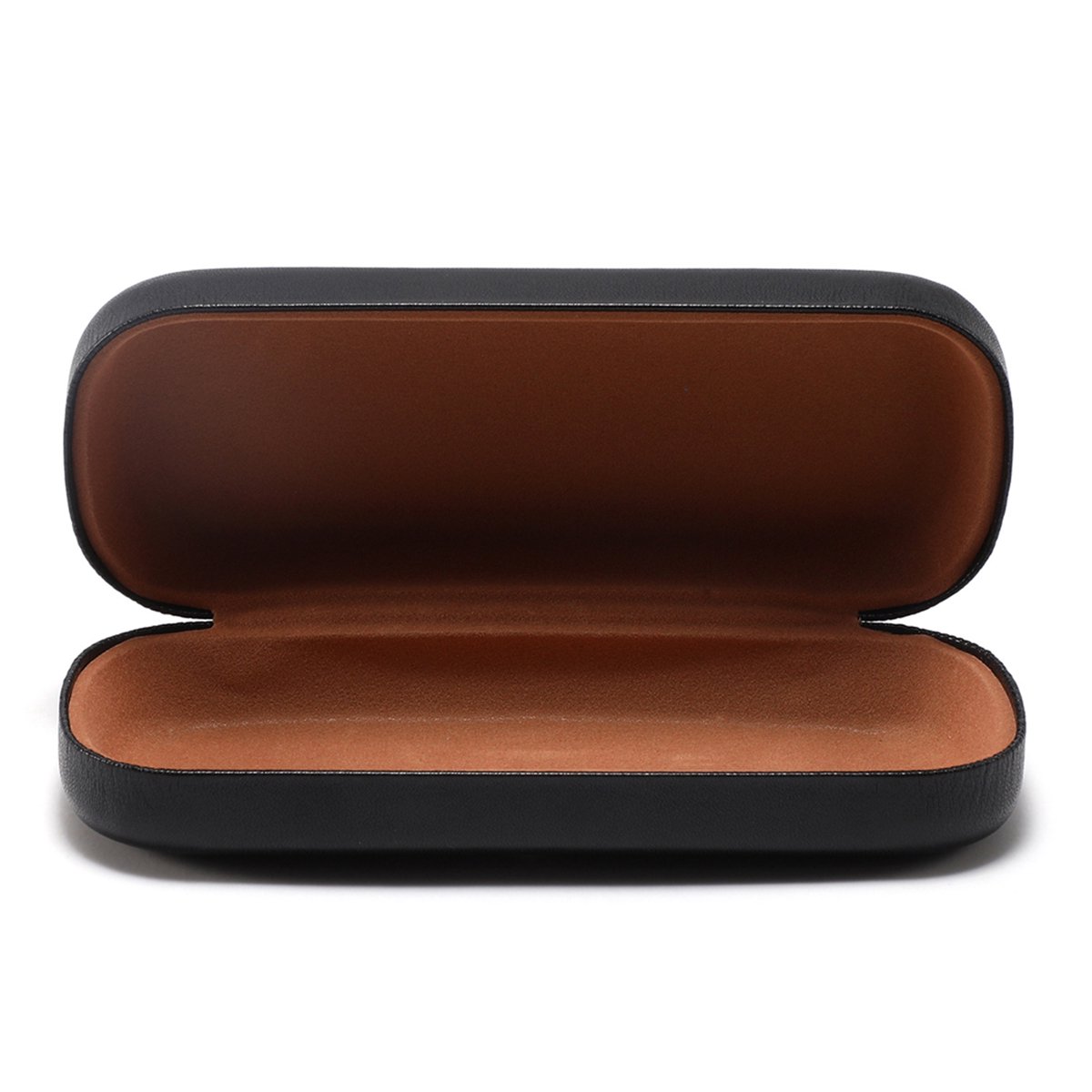 Gsedaox-Brillenkoker-Hard case-Brillendoos-Brillenhoes-PU-leren brillenkoker-16 x 6.4 x 3.6cm-Zwart