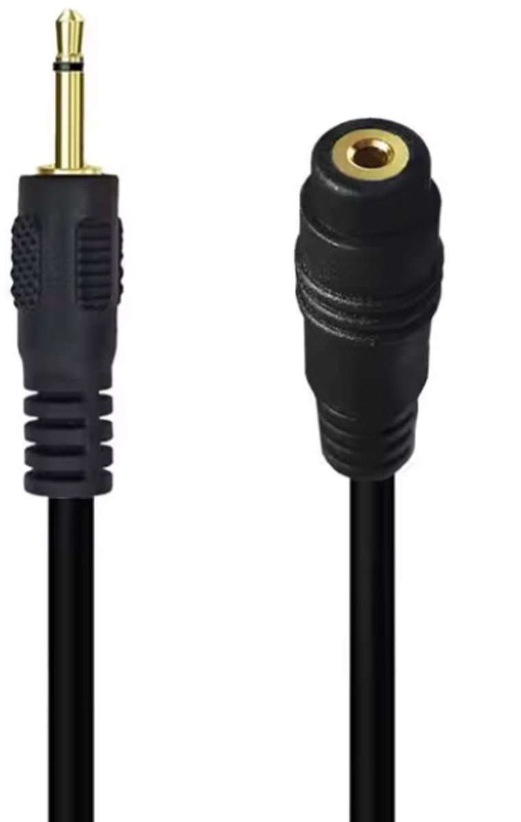 Image of 2,5mm Jack verlengkabel | mono | verguld | 1,8 meter