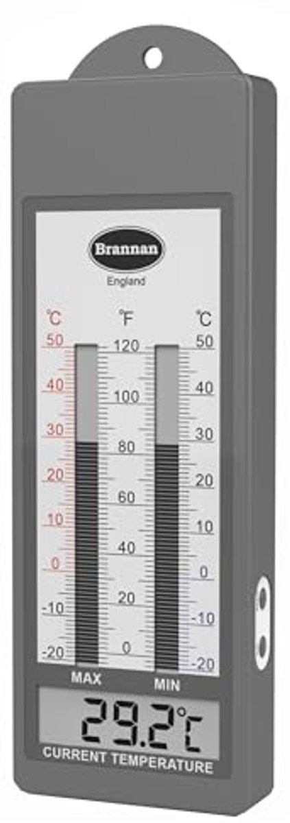 Max Min Thermometer voor Kas en Tuin - Waterdicht en Digitale Weergave
