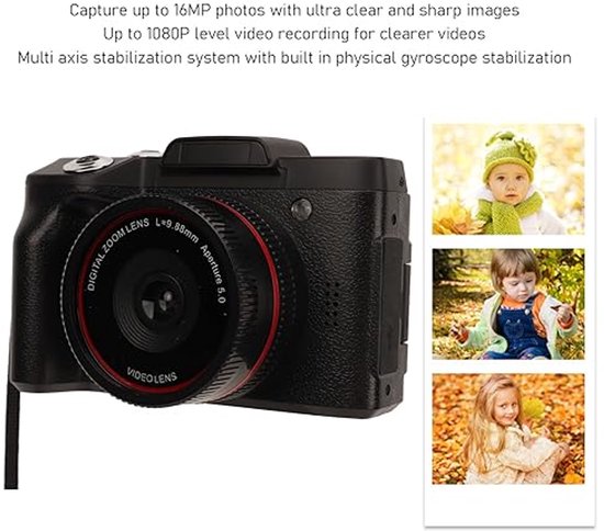 Digital Camera for Photography, 16MP 16X Digital Zoom