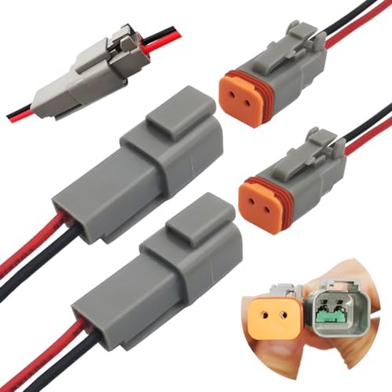 40 Stück Auto Kabelverbinder Wasserdicht 2 Polig,2V Stecker 2 pin,Schneller Kabelstecker Verbindungen 12V für 18-22 AWG Kabel Crimp,Kabel Steckverbinder,Auto Stecker Steckverbindung Steckbarer Kabelan