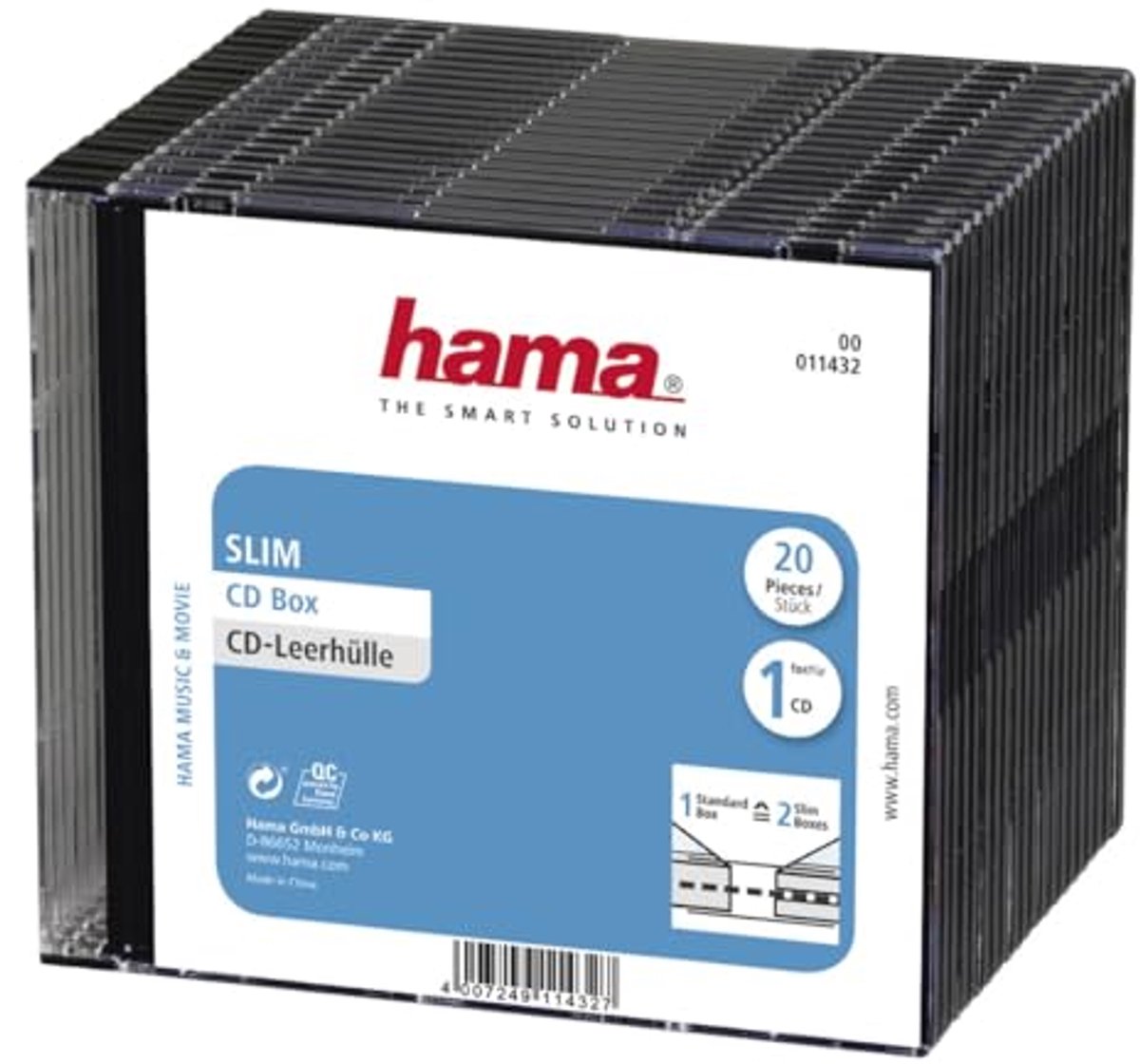 CD Lege Hoes Slim Case voor CD/DVD - Transparante Kunststof Doos