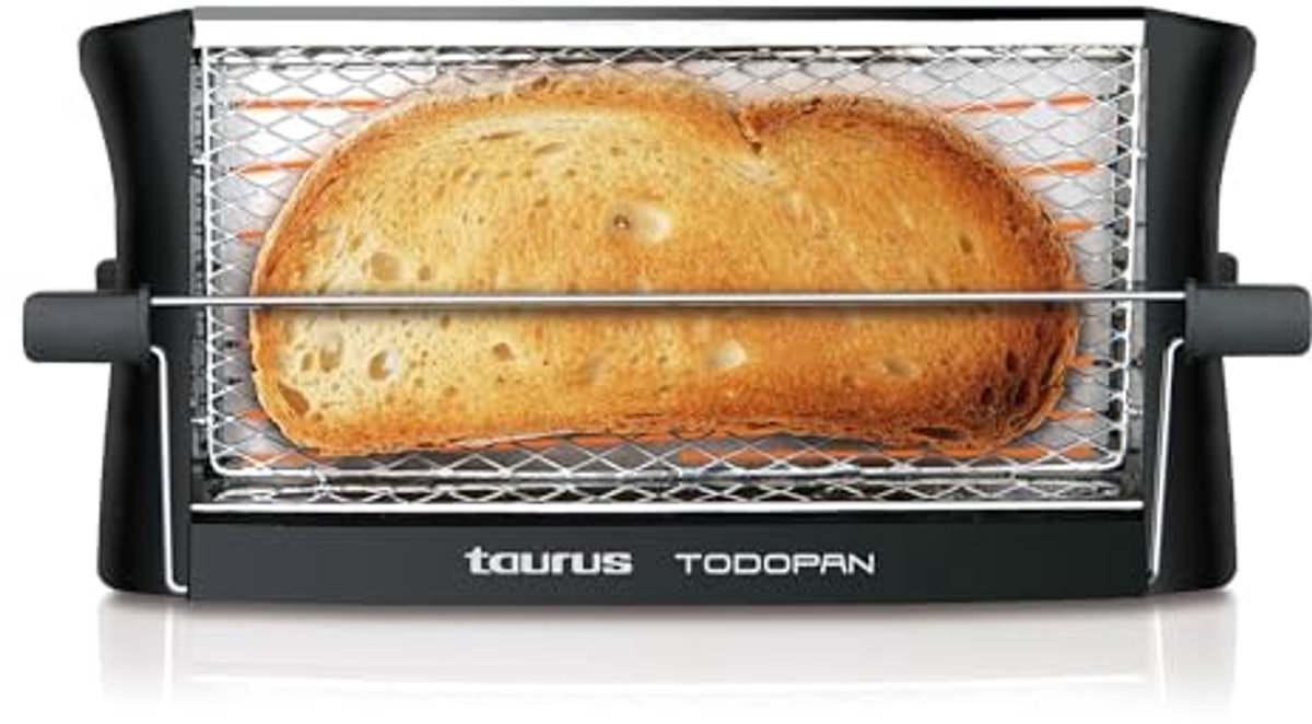 Verticale Toaster voor tot 4 Plakken, 700 W, Veiligheid en Functionaliteit in Zwart