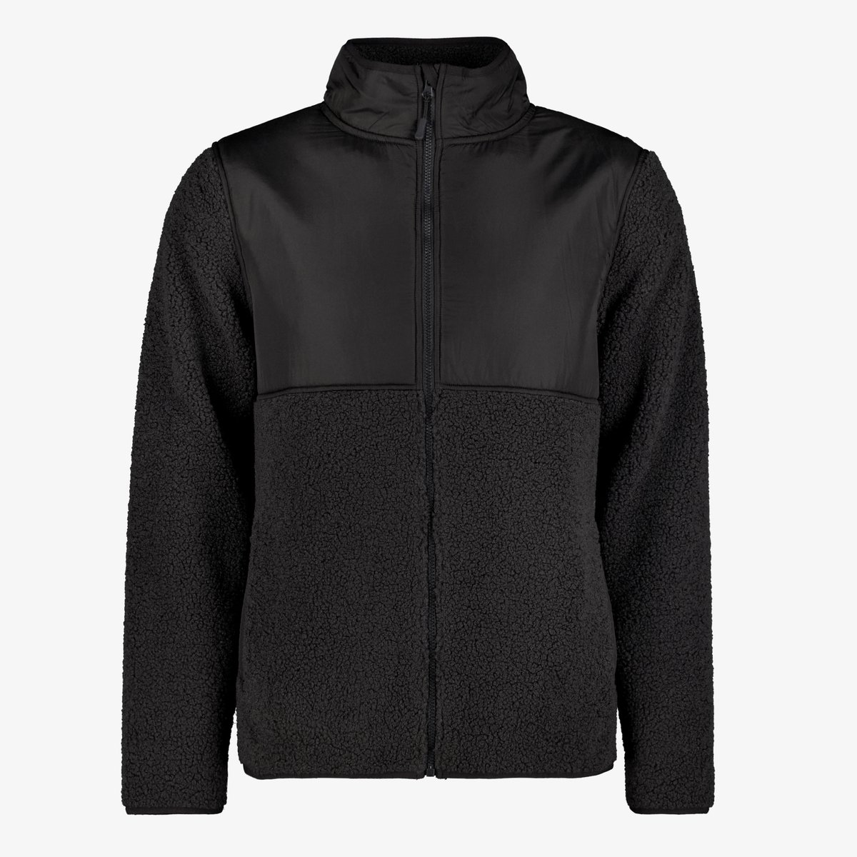 Mountain Peak heren fleece jack zwart - Maat XXL