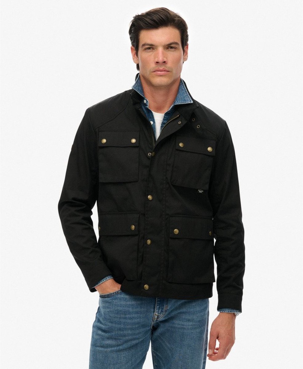 Superdry Merchant Racer waxjas Heren Buitenjassen Zwart