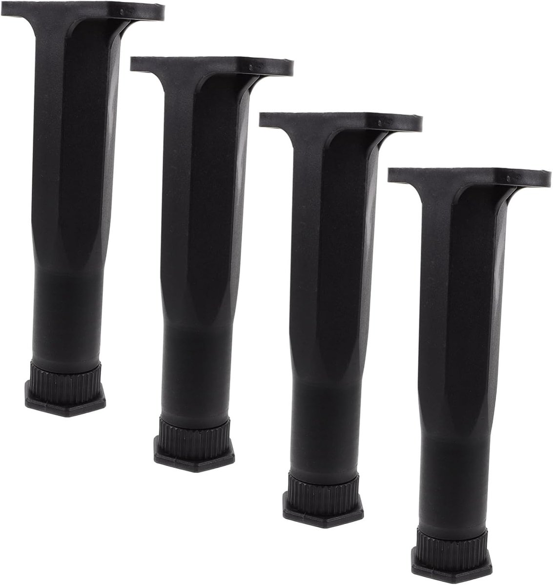 Set van 4 verstelbare kunststof steunpoten voor bedframes- banken- meubels en tafels (130 mm-220 mm)