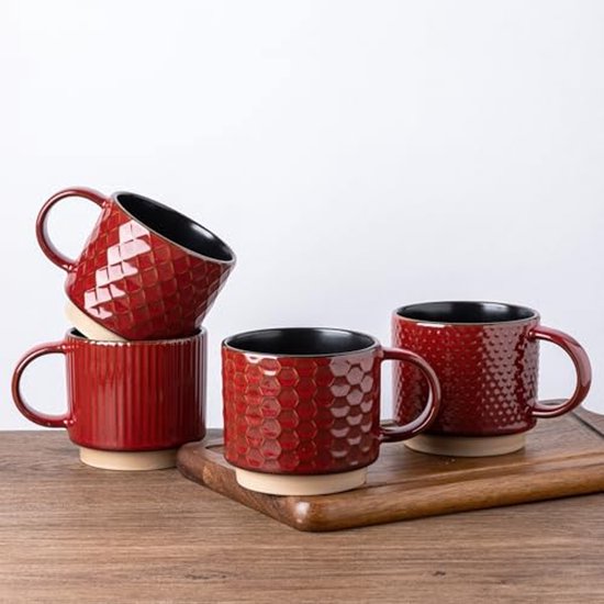 20 oz / 600 ml grote koffiemokken, Smilatte M007 effen hoge
