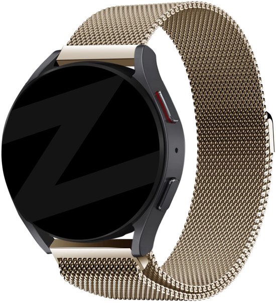 Loop milanais Bandz de haute qualité avec fermeture magnétique - compatible avec Garmin Vivoactive 6 / 5 / 3 / Vivomove HR / Style / Luxe / Sport / Trend / Forerunner 645 / 245 / 165 / 55 / Approach S12 / S40 / S42 / S44 / S50 (champagne)