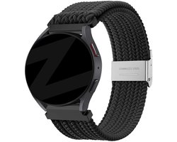 Bandz Woven Nylon Strap (zwart) geschikt voor Garmin Vivoactive 4, Venu 2, Venu 3, Venu 4 - 45mm, Forerunner 255, 265, 570 - 47mm - Comfortabele en duurzame horlogeband