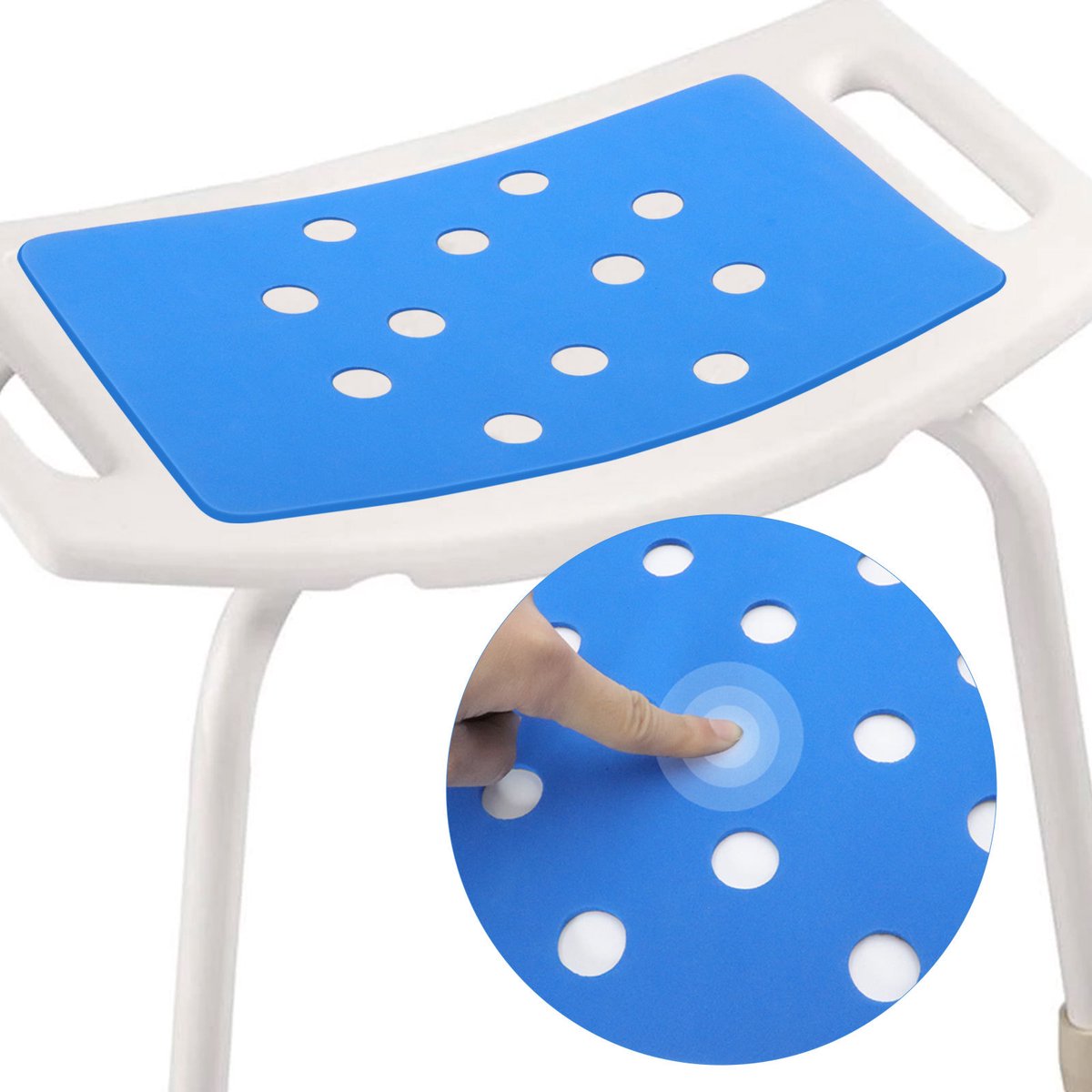 Douchestoelkussen - 35.5x24cm - EVA - Badzitkussen - Antislip - Comfortabele Zit - Lichtge
