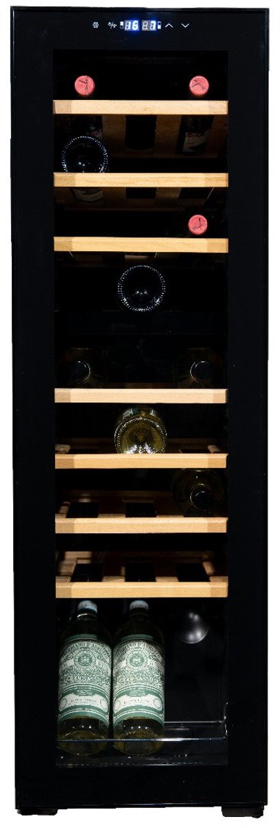 Vinata Premium Wijnkoelkast Bianco Vrijstaand - Zwart - 27 flessen - 111 x 34.5 x 48 cm - Glazen deur – foto 7