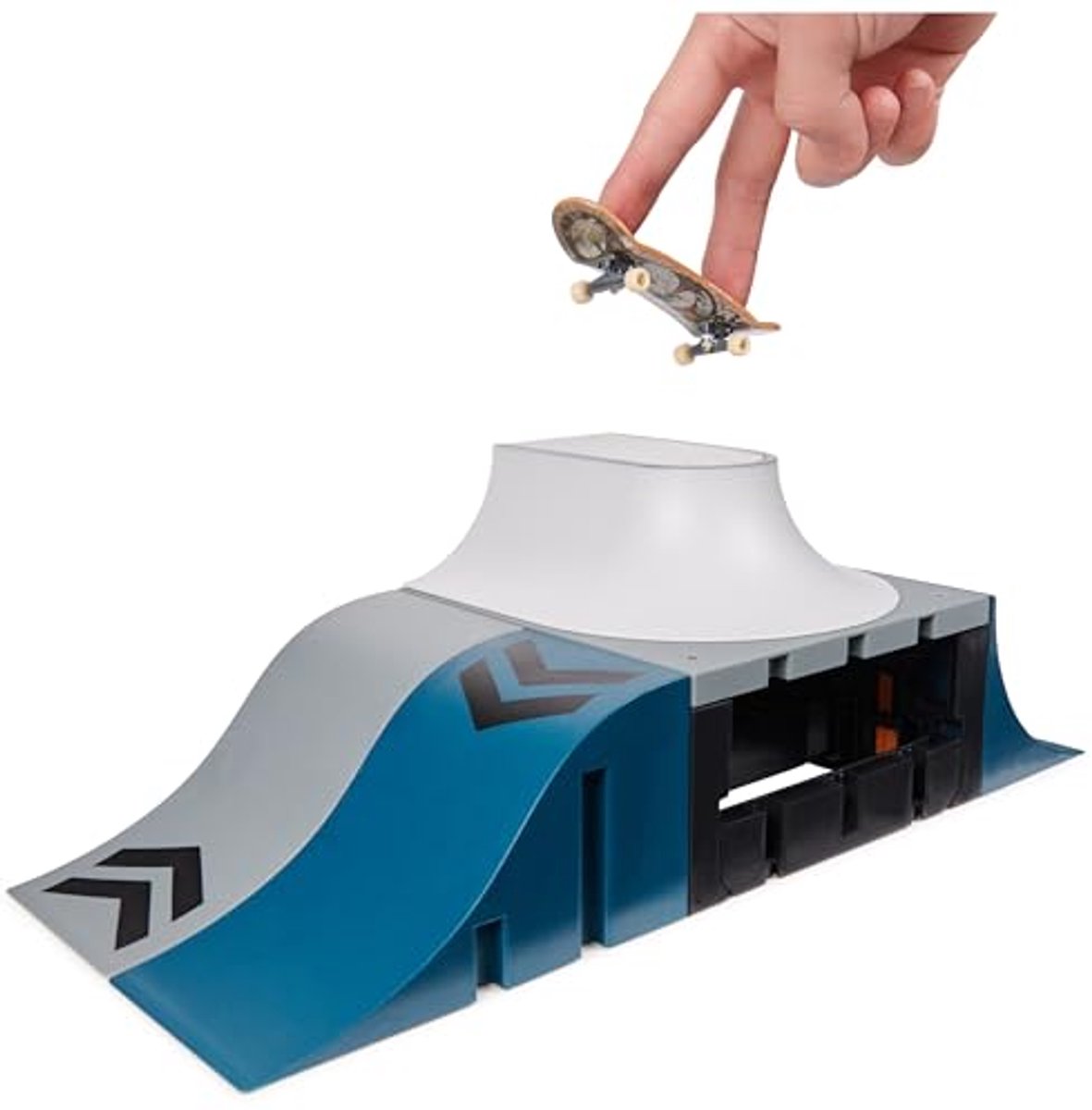 Aanpasbare en bouwbare vingerboard ramp met unieke speedway hop