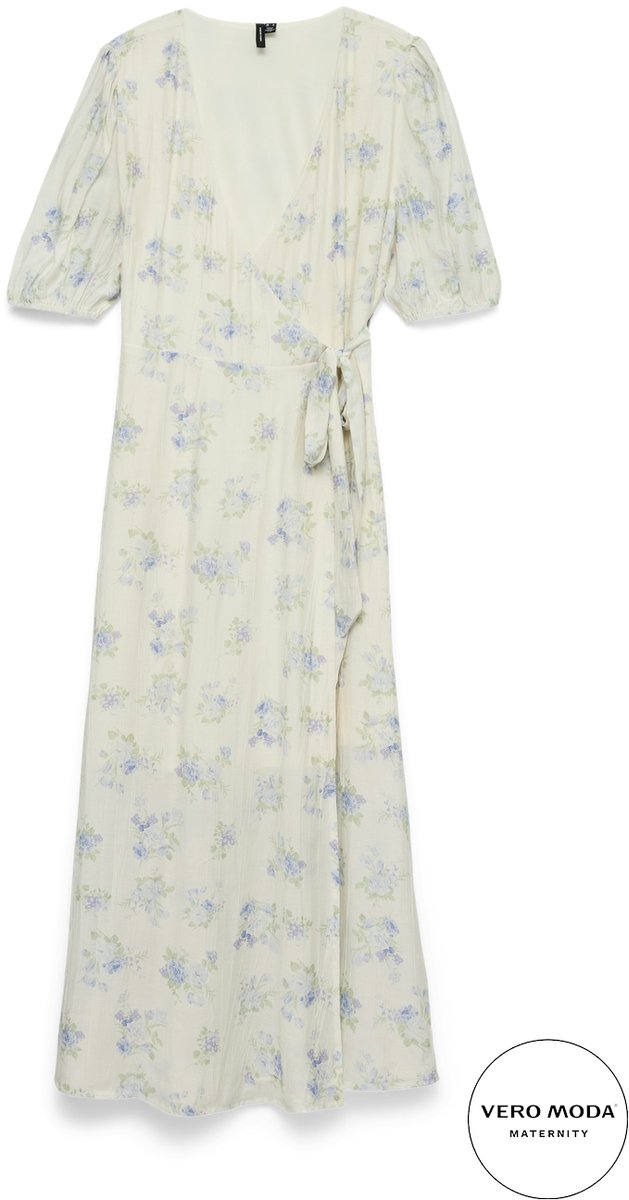 Vero Moda MATERNITY - VMMBELLA 2/4 V-NECK WRAP 7/8 DRESS WVN - Dames - Mini jurken birch 1